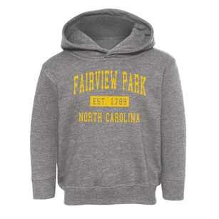 Fairview Park North Carolina Classic Established Toddler Hoodie