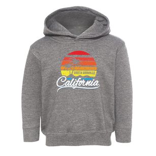 South Oroville California Palm Tree Sunset Toddler Hoodie