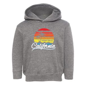 Yosemite Valley California Palm Tree Sunset Toddler Hoodie