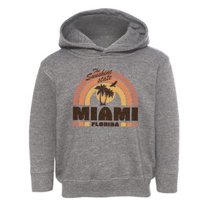 Miami Florida Retro Beach Toddler Hoodie