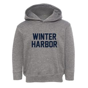 Winter Harbor Maine Classic Block Toddler Hoodie