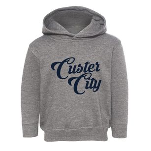 Custer City Oklahoma Vintage Team Toddler Hoodie