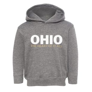  Ohio White and Gold Toddler Hoodie