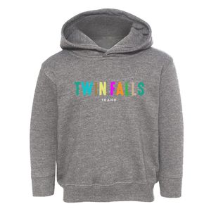 Twin Falls Idaho Color Pop Toddler Hoodie