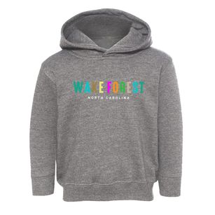 Wake Forest North Carolina Color Pop Toddler Hoodie