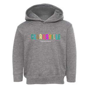 Clarksville Tennessee Color Pop Toddler Hoodie
