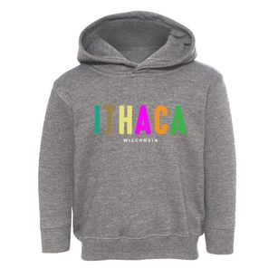 Ithaca Wisconsin Color Pop Toddler Hoodie