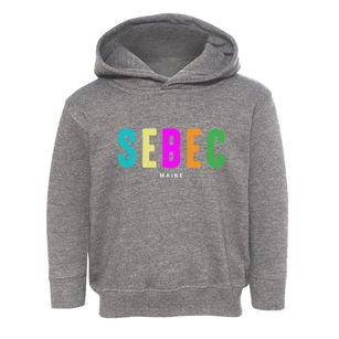 Sebec Maine Color Pop Toddler Hoodie