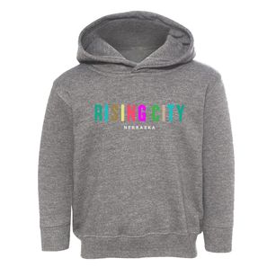 Rising City Nebraska Color Pop Toddler Hoodie