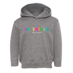 Lake Sherwood Wisconsin Color Pop Toddler Hoodie