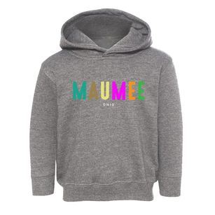 Maumee Ohio Color Pop Toddler Hoodie