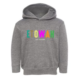 Etowah Oklahoma Color Pop Toddler Hoodie