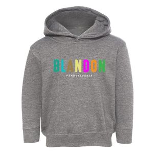 Blandon Pennsylvania Color Pop Toddler Hoodie