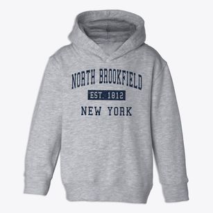 North Brookfield New York Classic Established Toddler Hoodie