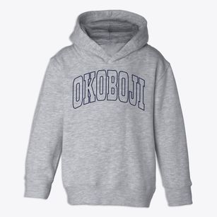 Okoboji Iowa Trendy Block Toddler Hoodie