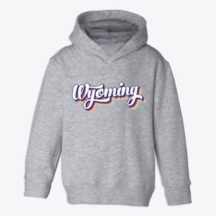  Wyoming Retro Candy Vibes Toddler Hoodie