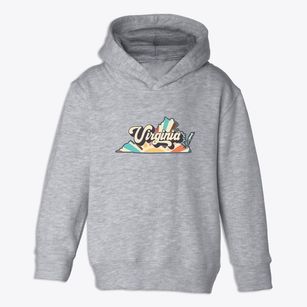  Virginia Retro Art Toddler Hoodie