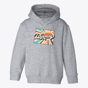  Wyoming Retro Art Toddler Hoodie