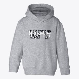  Wyoming Leopard Text Toddler Hoodie