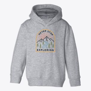   Never Stop Exploring Toddler Hoodie