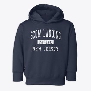 Scow Landing New Jersey Classic Established Toddler Hoodie