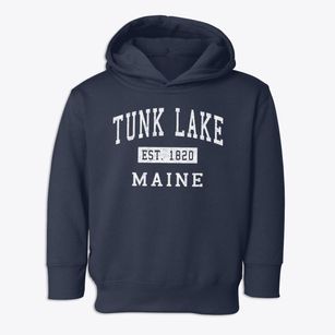 Tunk Lake Maine Classic Established Toddler Hoodie