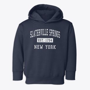 Slaterville Springs New York Classic Established Toddler Hoodie