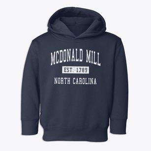 Mcdonald Mill North Carolina Classic Established Toddler Hoodie