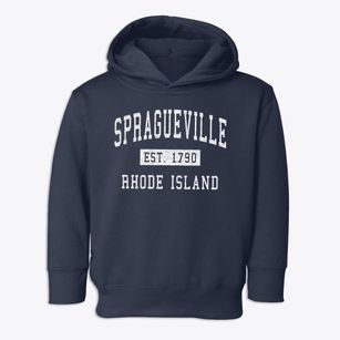 Spragueville Rhode Island Classic Established Toddler Hoodie
