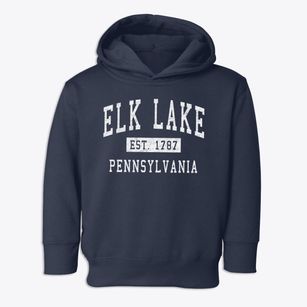 Elk Lake Pennsylvania Classic Established Toddler Hoodie