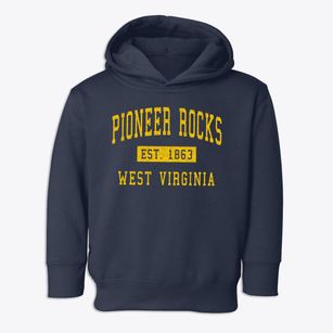 Pioneer Rocks West Virginia Classic Established Toddler Hoodie