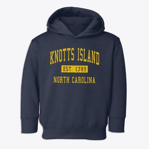 Knotts Island North Carolina Classic Established Toddler Hoodie
