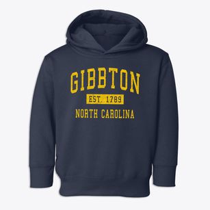 Gibbton North Carolina Classic Established Toddler Hoodie