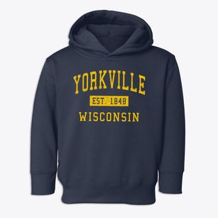 Yorkville Wisconsin Classic Established Toddler Hoodie
