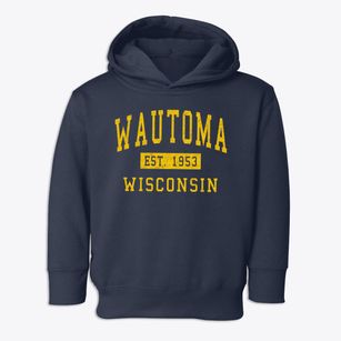 Wautoma Wisconsin Classic Established Toddler Hoodie