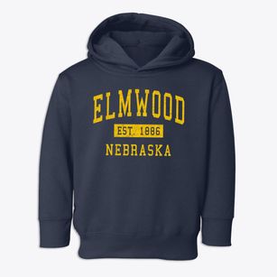 Elmwood Nebraska Classic Established Toddler Hoodie