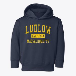 Ludlow Massachusetts Classic Established Toddler Hoodie