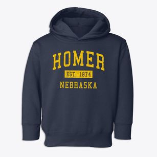Homer Nebraska Classic Established Toddler Hoodie