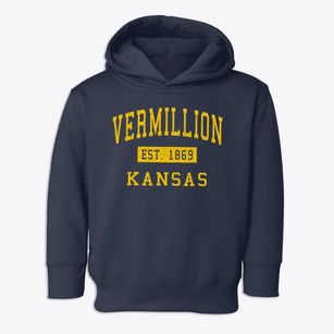 Vermillion Kansas Classic Established Toddler Hoodie