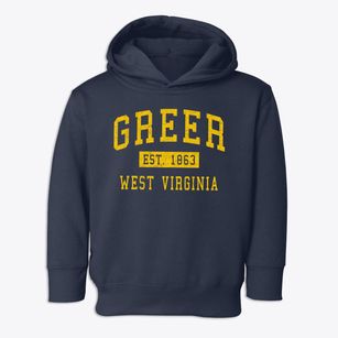 Greer West Virginia Classic Established Toddler Hoodie