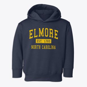 Elmore North Carolina Classic Established Toddler Hoodie