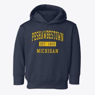 Peshawbestown Michigan Classic Established Toddler Hoodie