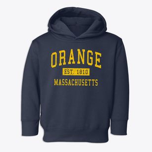 Orange Massachusetts Classic Established Toddler Hoodie