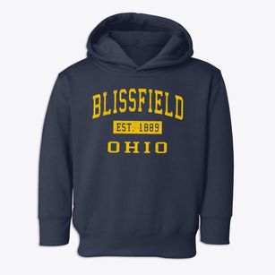 Blissfield Ohio Classic Established Toddler Hoodie
