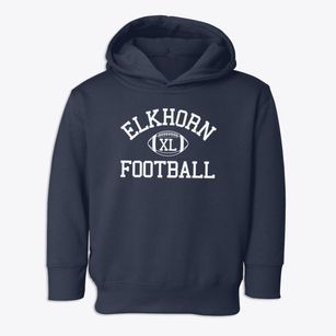 Elkhorn School Classic Football Toddler Hoodie