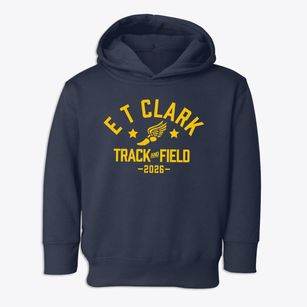 E T Clark Academy Track and Field Toddler Hoodie