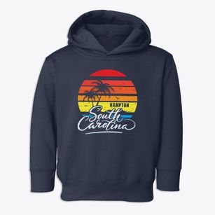 Hampton South Carolina Palm Tree Sunset Toddler Hoodie