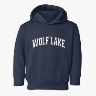 Wolf Lake Minnesota Varsity Toddler Hoodie