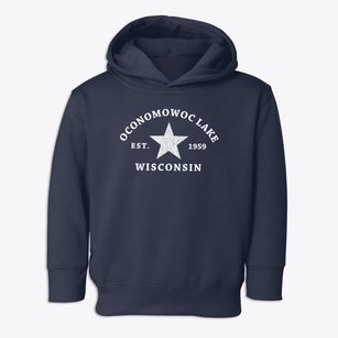 Oconomowoc Lake Wisconsin Star Toddler Hoodie