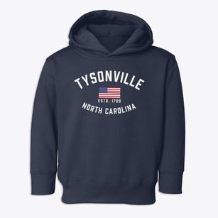 Tysonville North Carolina Patriot Toddler Hoodie